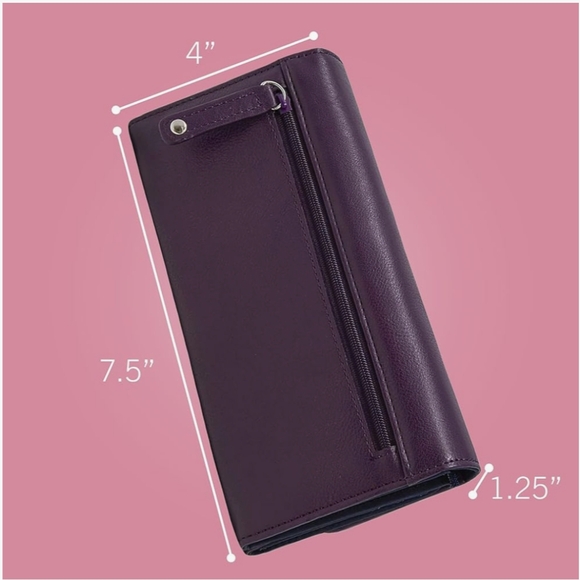 NWOT Nautica Money Manager RFID Wallet in pink and navy - never used - Picture 3 of 16